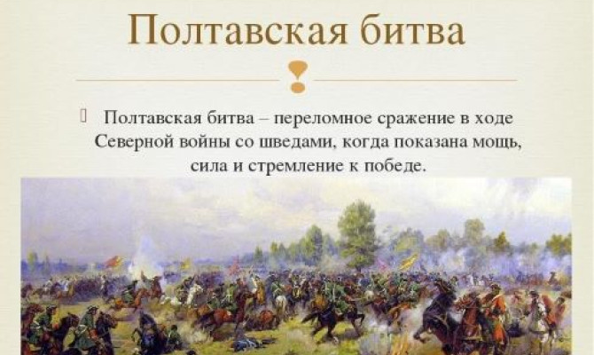 Час истории "И грянул бой, Полтавский бой" Час истории