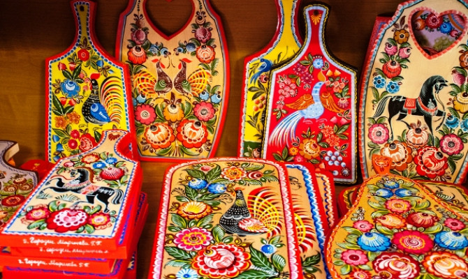 "Городецкая роспись" в кружке "Волшебная кисточка"